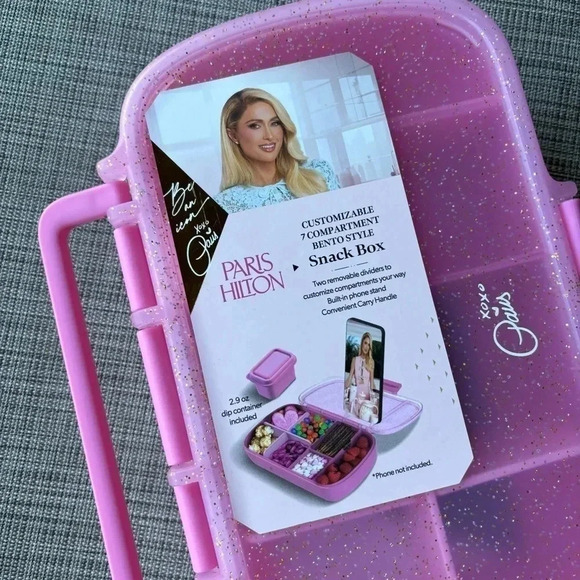 Paris Hilton Light Pink Version Bento Snack Box Lunchbox & Gift With Purchase - Picture 5 of 12